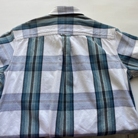 Eddie Bauer Mens Flannel Shirt Shacket‎ Large Relaxed Fit Plaid Heavy Classic - Picture 10 of 12